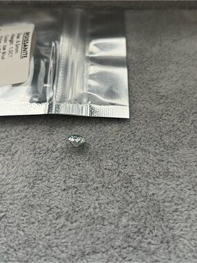 Ice Blue Moissanite Loose Stone 6.5mm 1 CT DTP